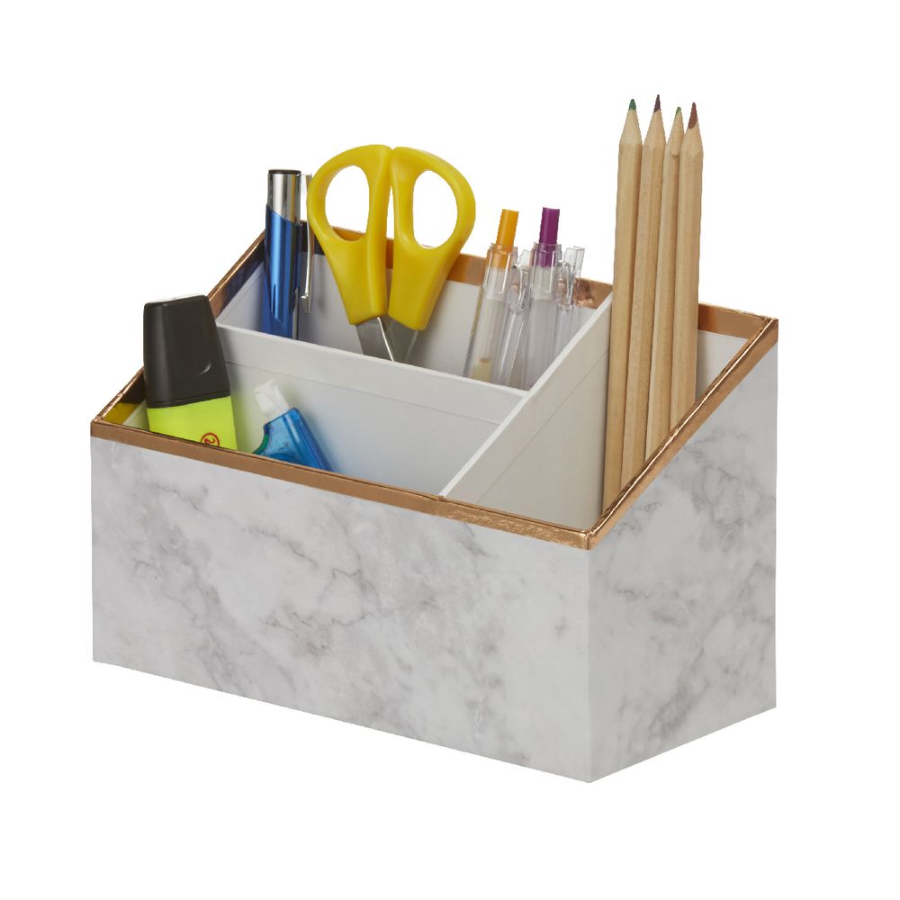 Otto Desk Accessory Set Marble 4 Pack