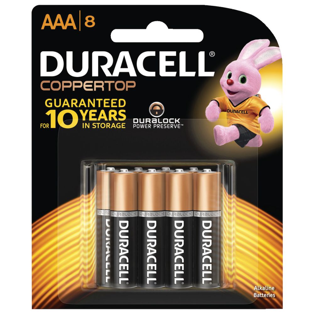 Duracell Coppertop AAA Batteries 8 Pack