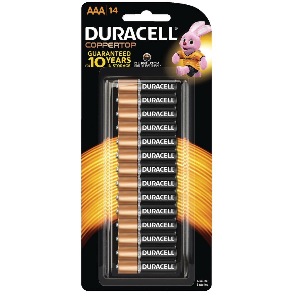 Duracell Coppertop AAA Batteries 14 Pack