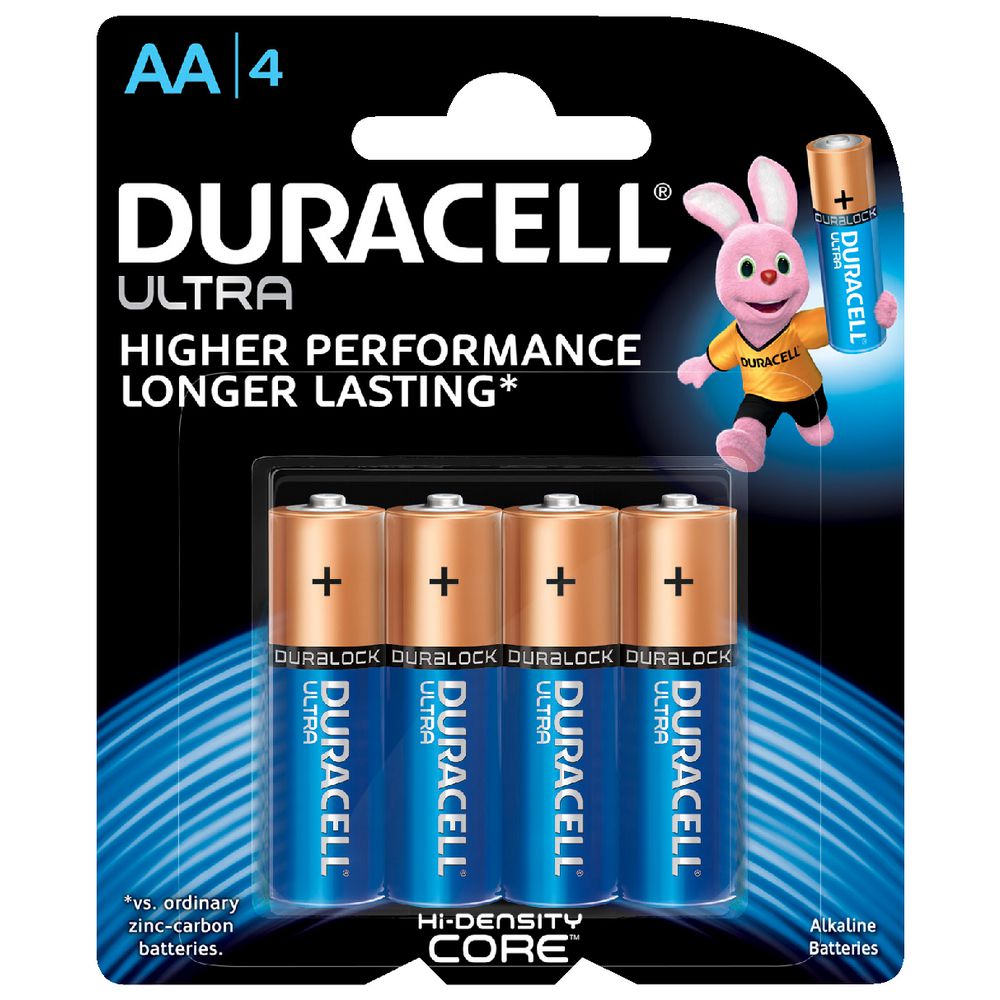 Duracell Alkaline Ultra Batteries AA 4 Pack