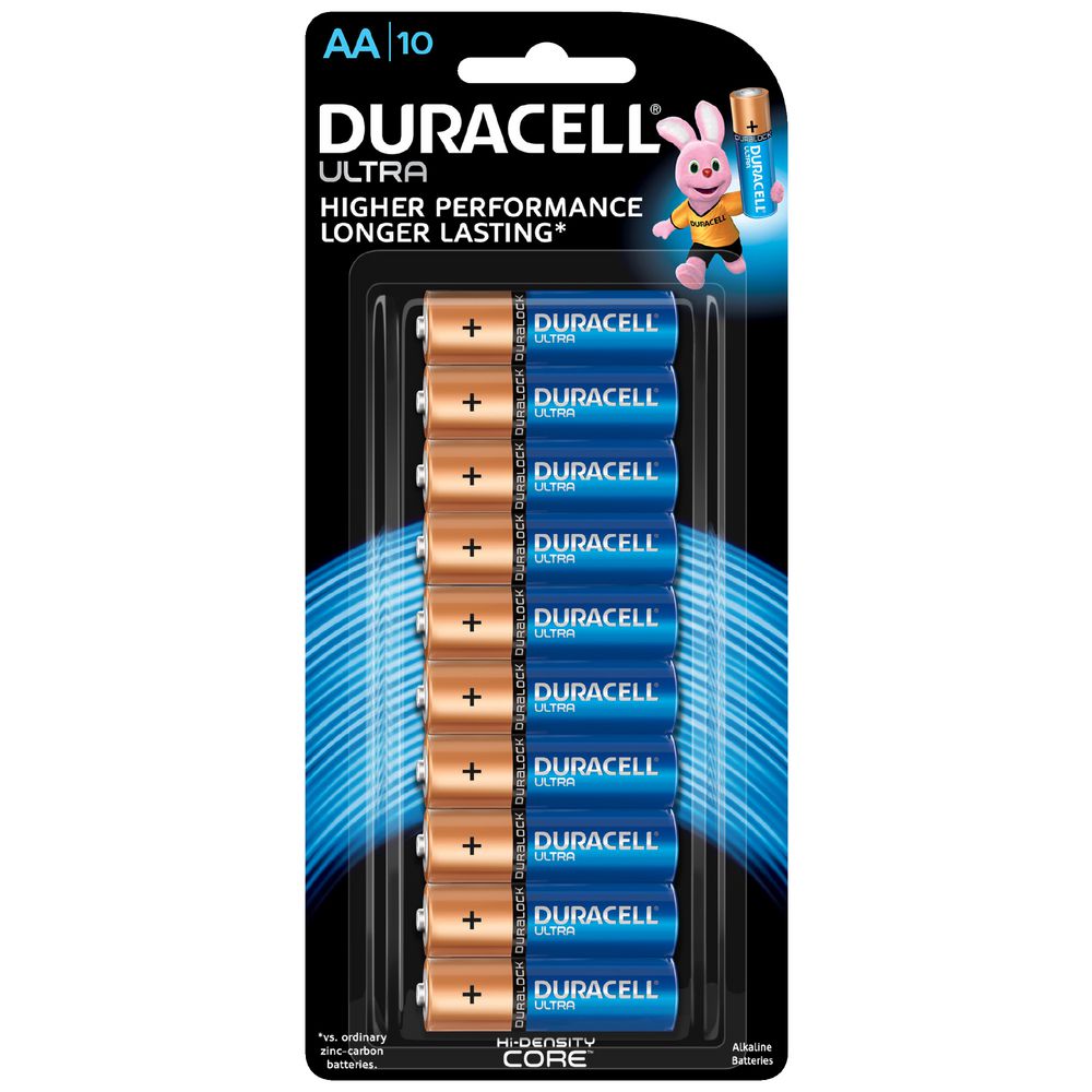 Duracell Alkaline Ultra Batteries AA 10 Pack