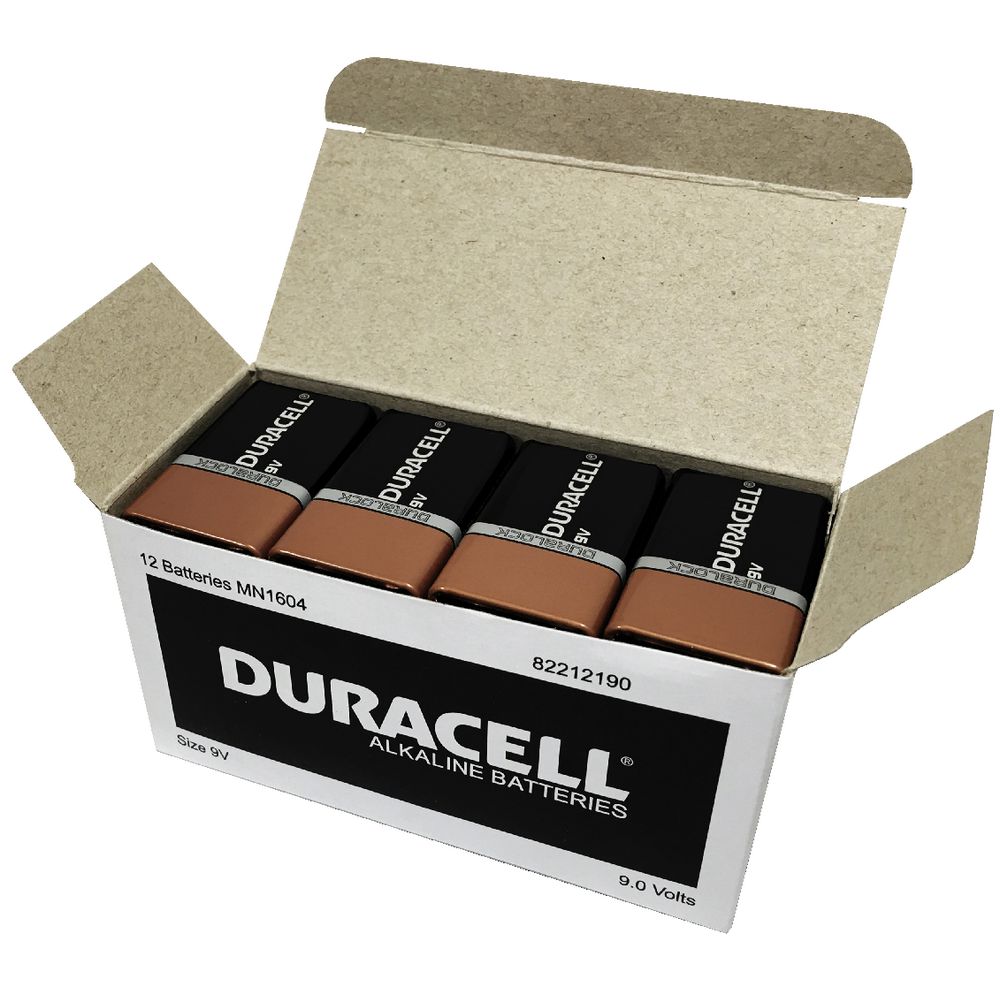 Duracell Coppertop 9V Batteries 12 Pack