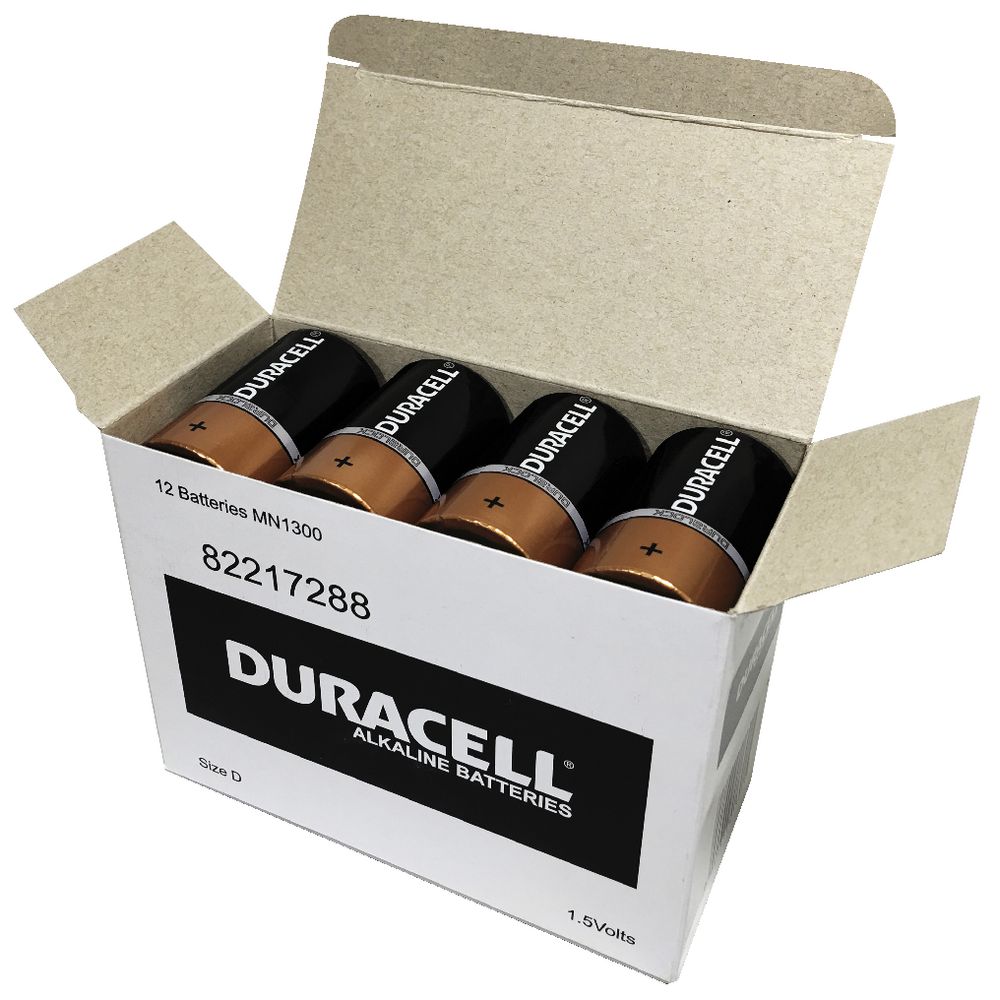 Duracell Coppertop D Batteries 12 Pack