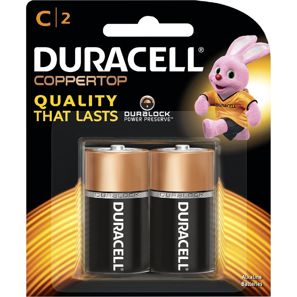 Duracell Coppertop C Batteries 2 Pack