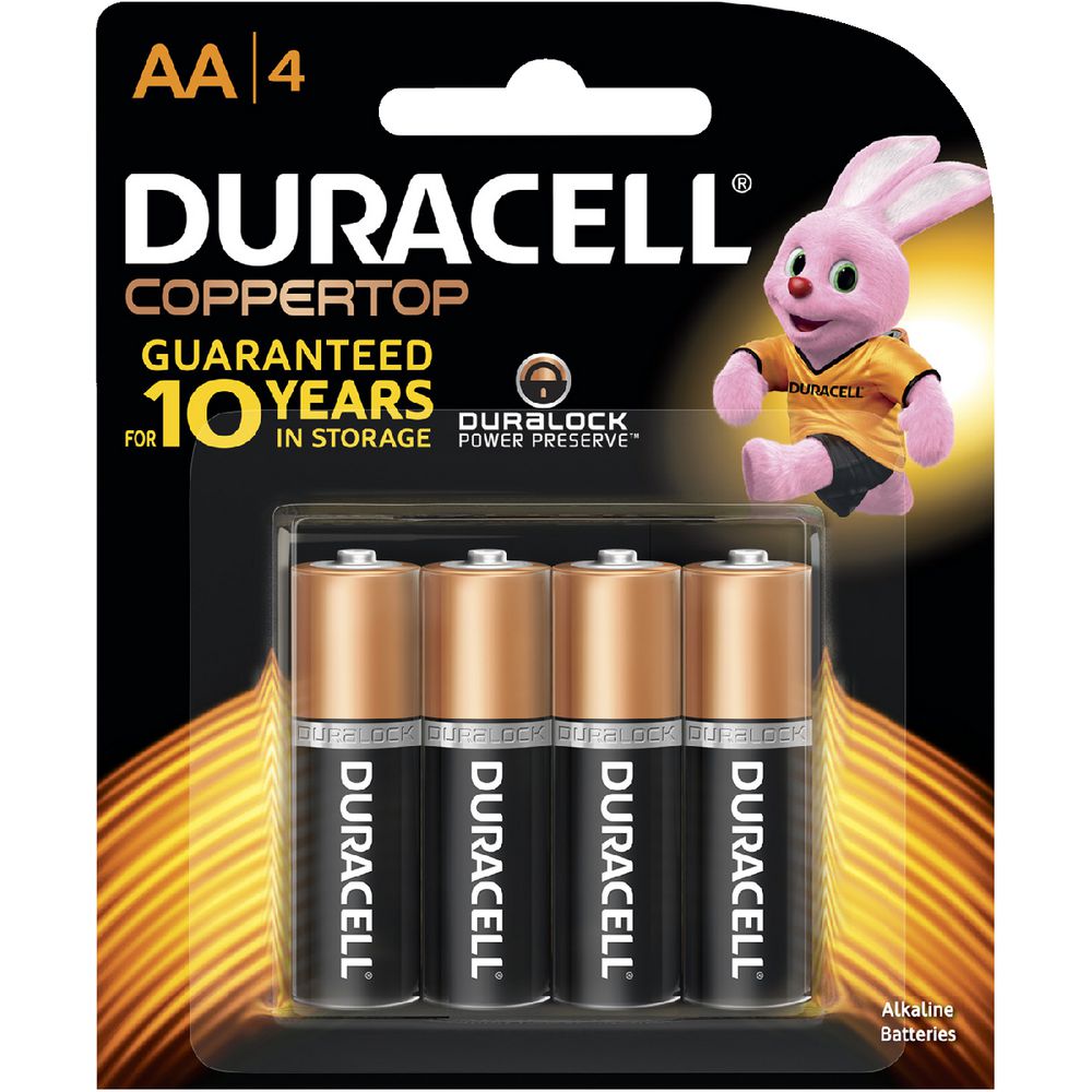 Duracell Coppertop AA Batteries 4 Pack