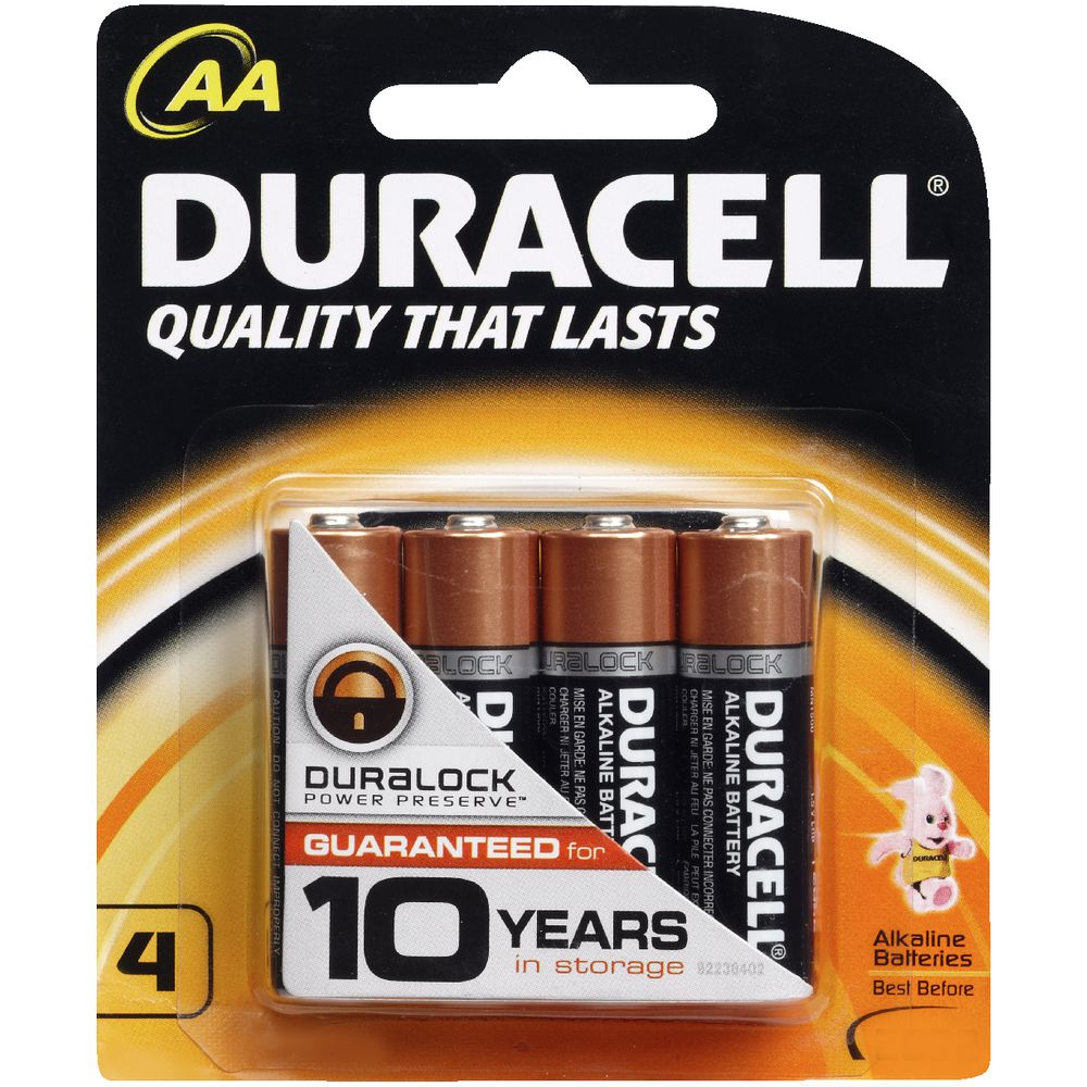 Duracell Coppertop AA Batteries 4 Pack