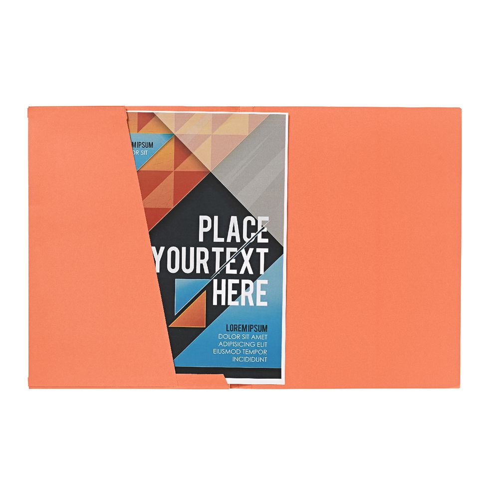 A4 Heavy Duty Document Wallet with Full Flap Orange