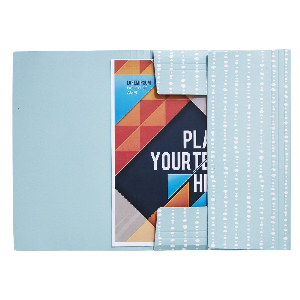 A4 Premium Board Document Wallet Light Blue