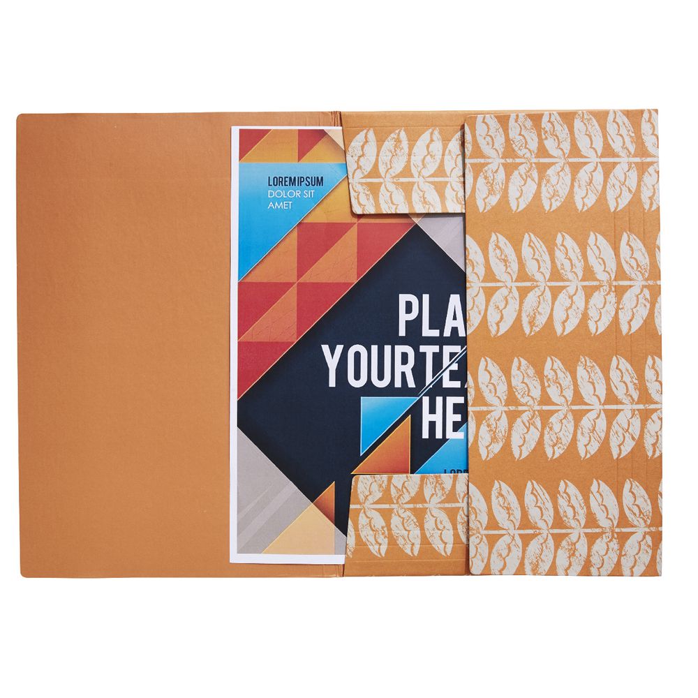 A4 Premium Board Document Wallet Orange