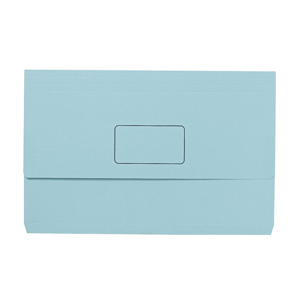 Foolscap Document Wallet 240gsm Aqua