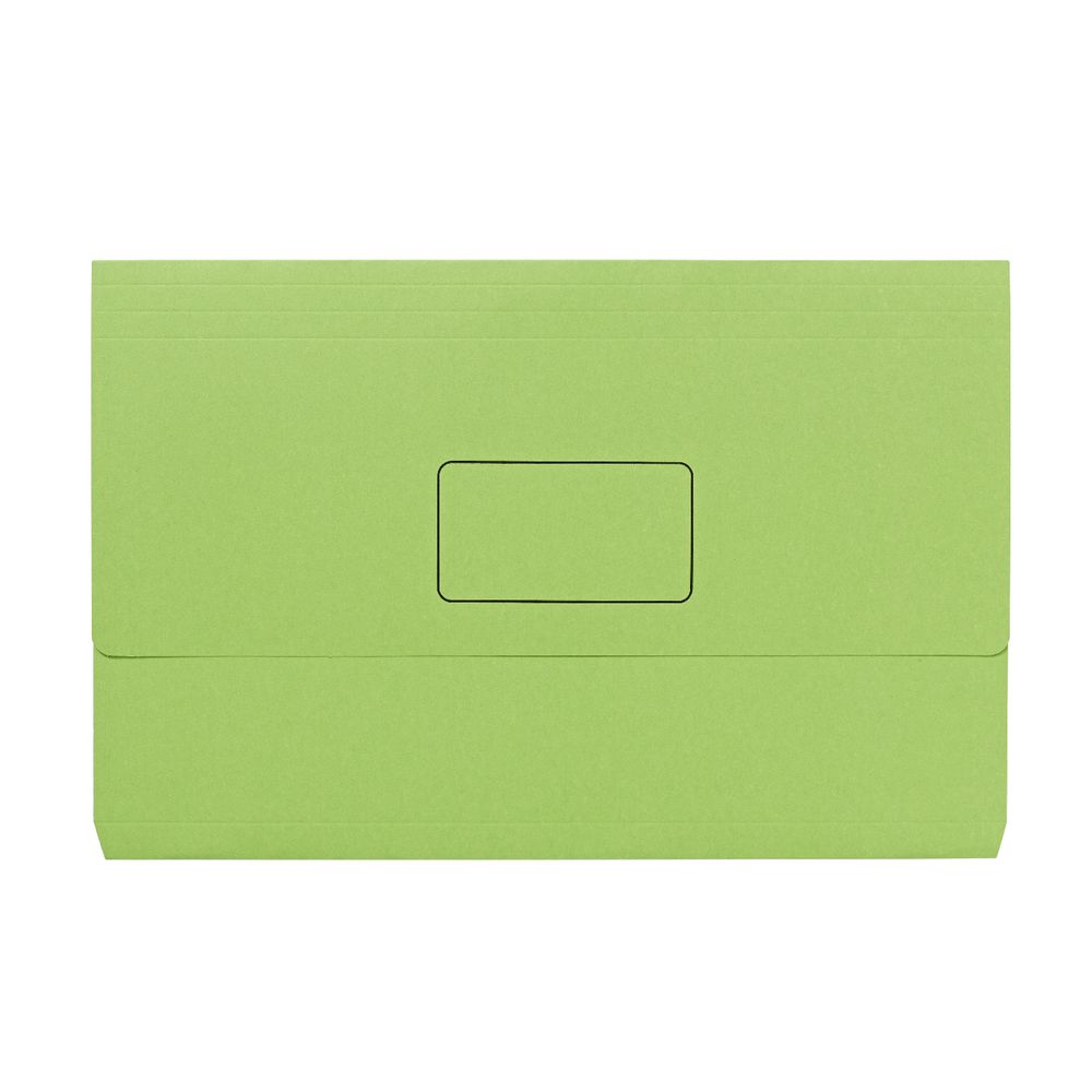 Foolscap Document Wallet 240gsm Lime