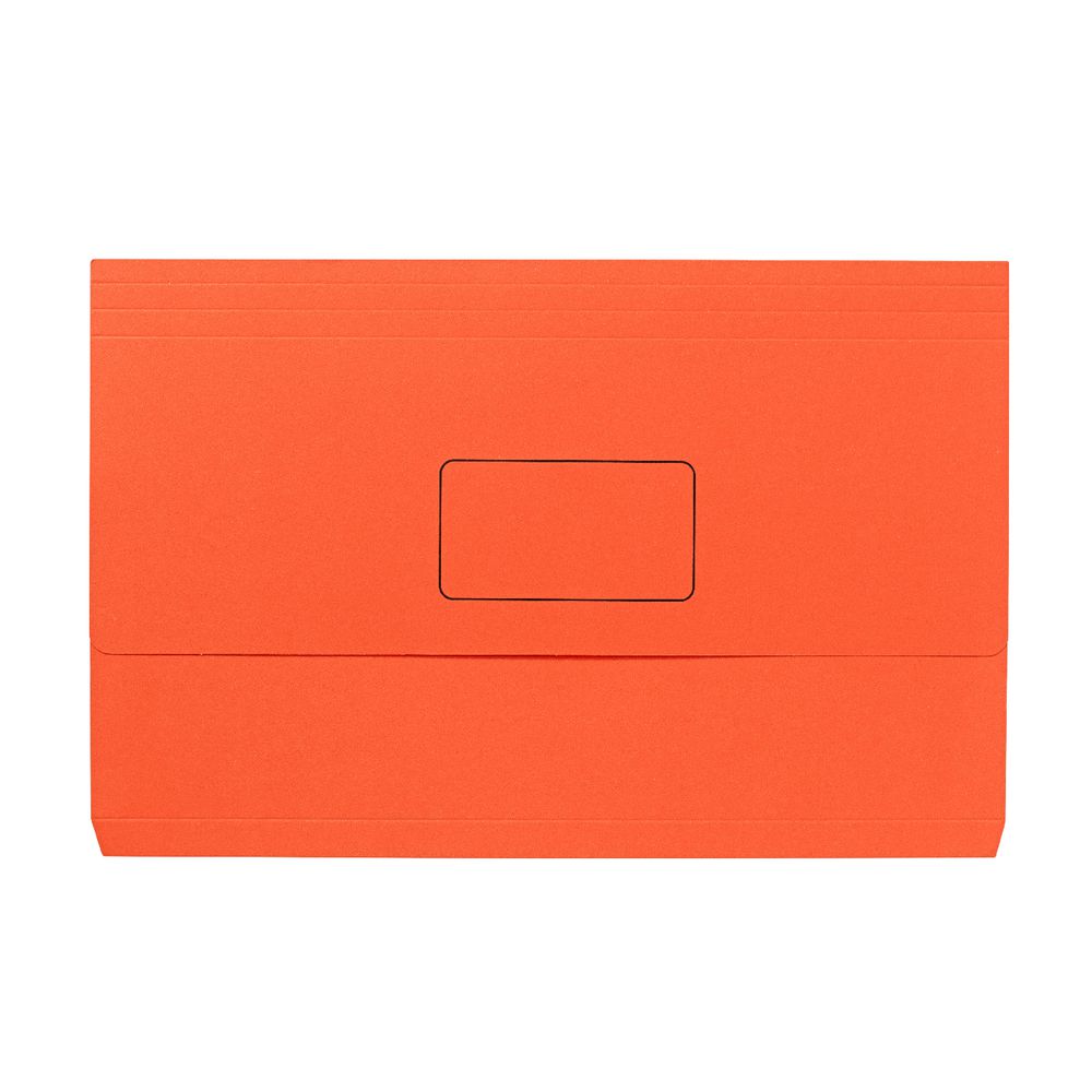 Foolscap Document Wallet 240gsm Orange