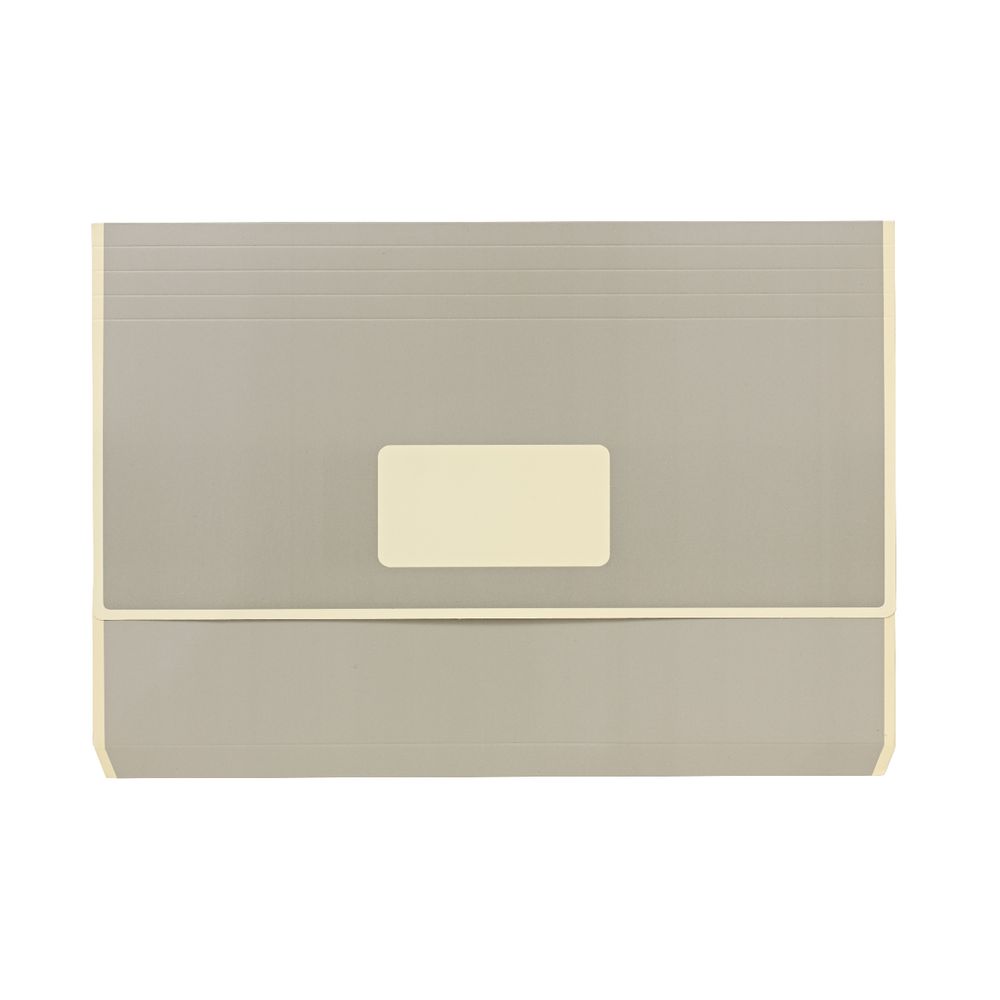 A4 Laminated Document Wallet with Gusset Matte Warm Grey
