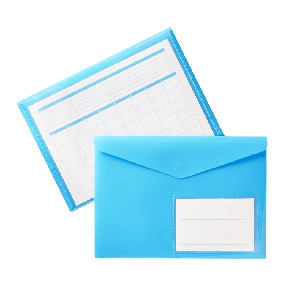 Document Wallet A4 Magnetic Closure Blue