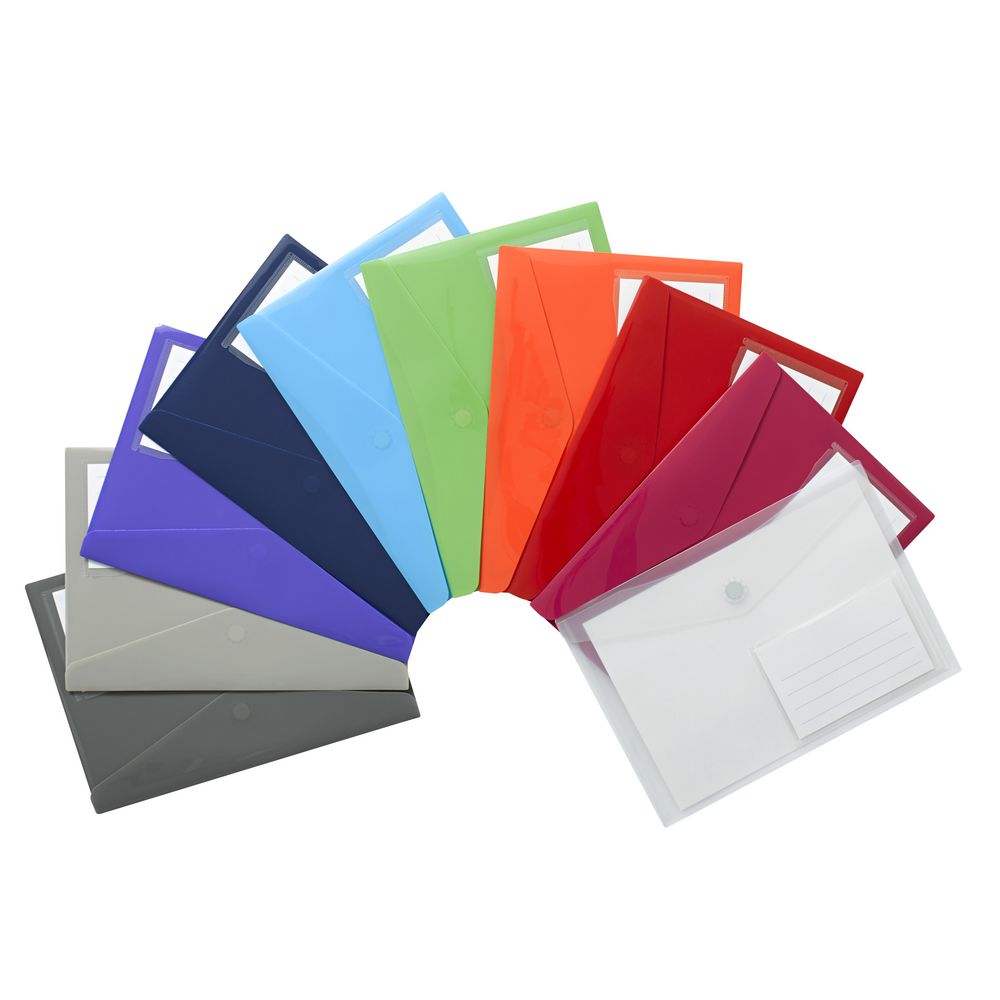 Document Wallet A4 Magnetic Closure Pink