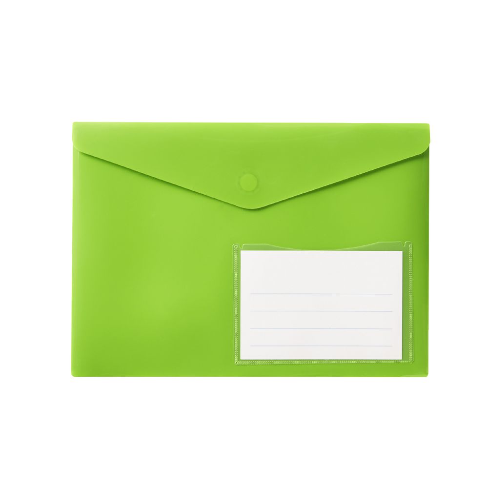 Document Wallet A4 Magnetic Closure Green