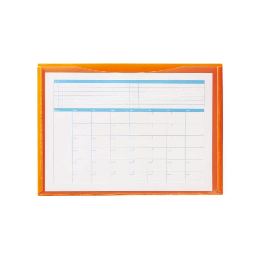 Document Wallet A4 Magnetic Closure Orange