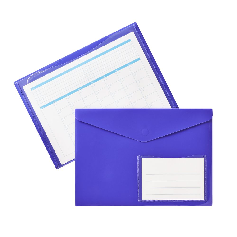 Document Wallet A4 Magnetic Closure Purple