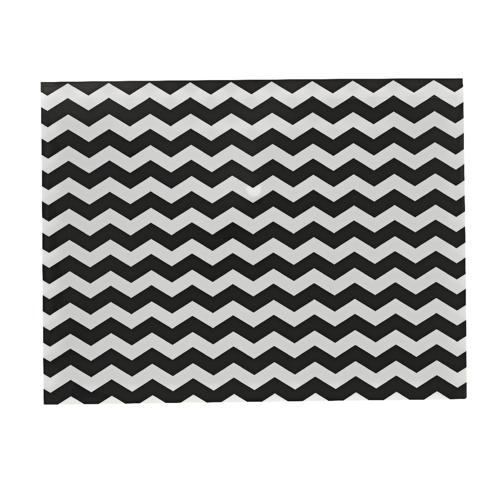 Document Wallet A4 Printed PP Black and White