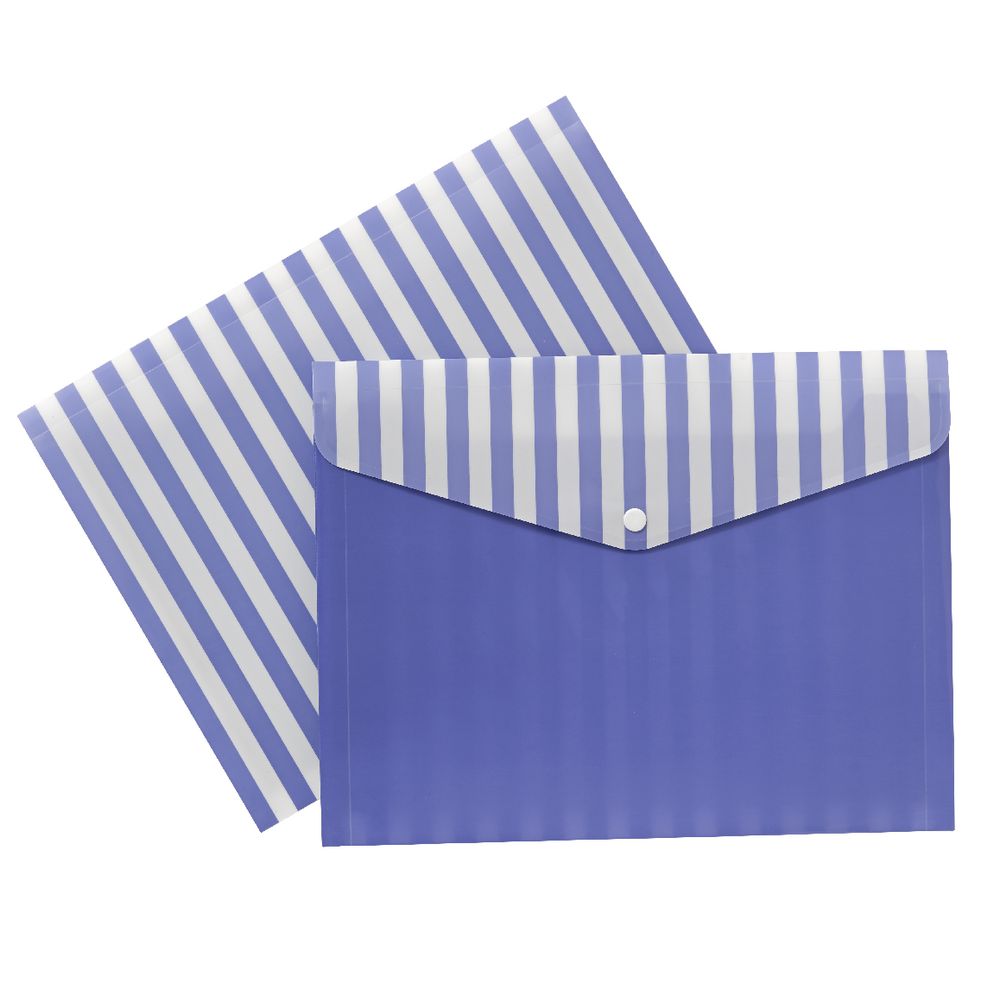 Document Wallet A4 Printed PP Purple and White