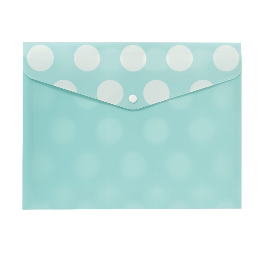 Document Wallet A4 Printed PP Vintage Blue and White