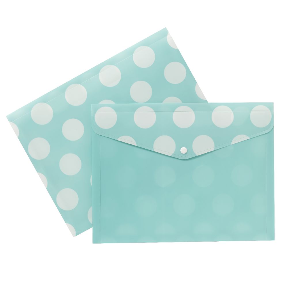 Document Wallet A4 Printed PP Vintage Blue and White