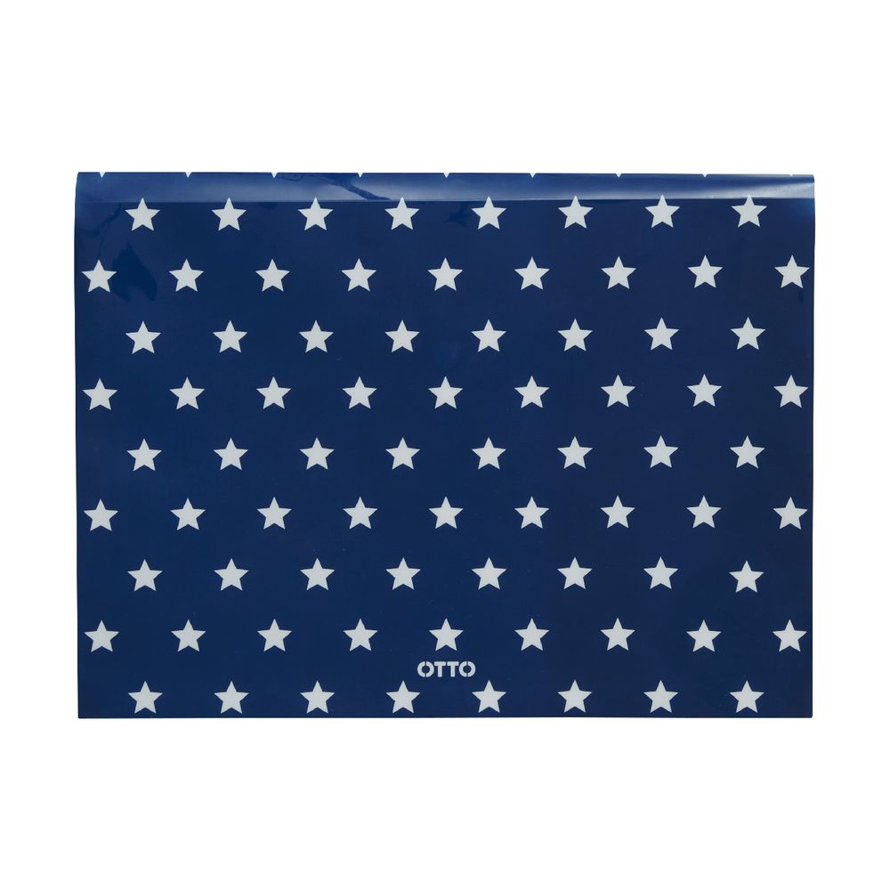 Otto Document Wallet A4 Printed PP Navy Stars