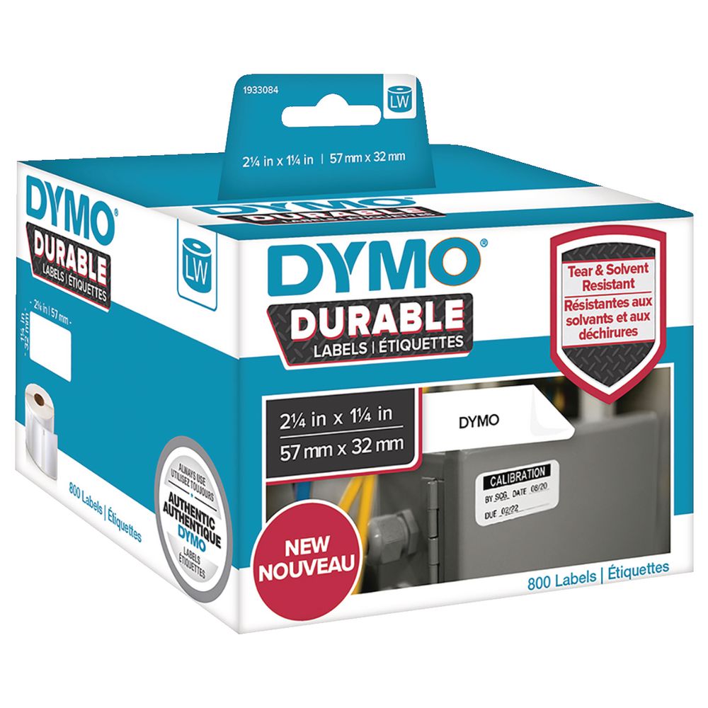 DYMO LW Durable Labels 57 x 32mm White Poly 800 Pack