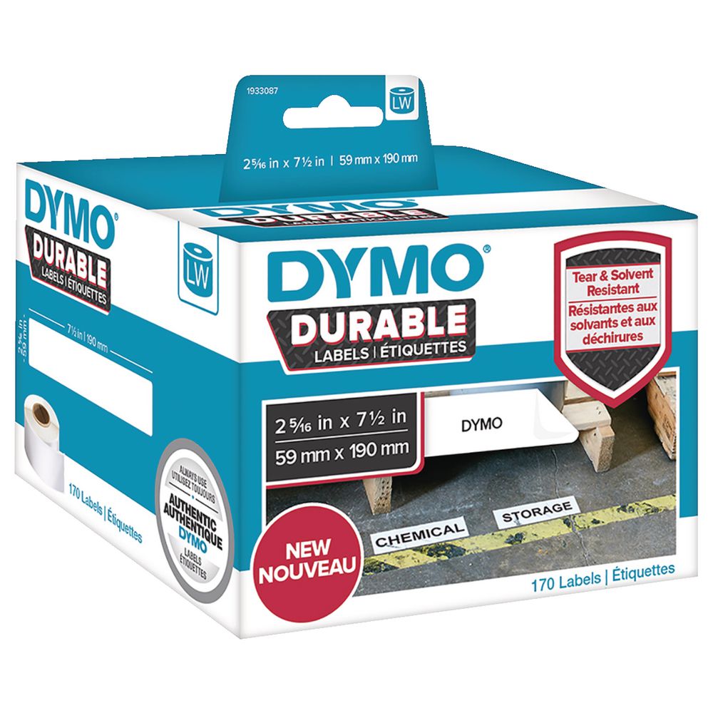 DYMO LW Durable Labels 59 x 190mm White Poly 170 Pack