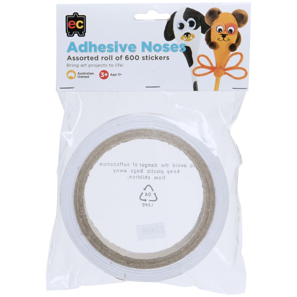Educational Colours Nose Stickers 600 Pack
