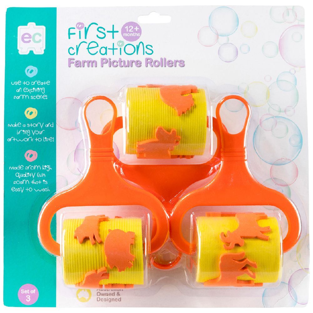 First Creations Farm Picture Rollers Assorted 3 Pack
