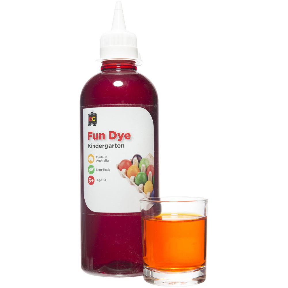 Educational Colours Kindergarten Liquid Fun Dye 500mL Orange