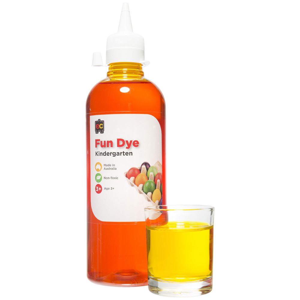 Educational Colours Kindergarten Liquid Fun Dye 500mL Yellow