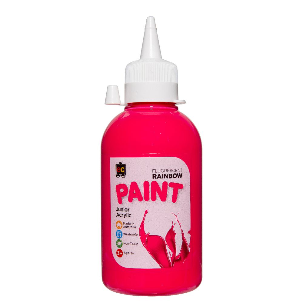 Educational Colours Rainbow Acrylic Paint 250mL Fluoro Pink