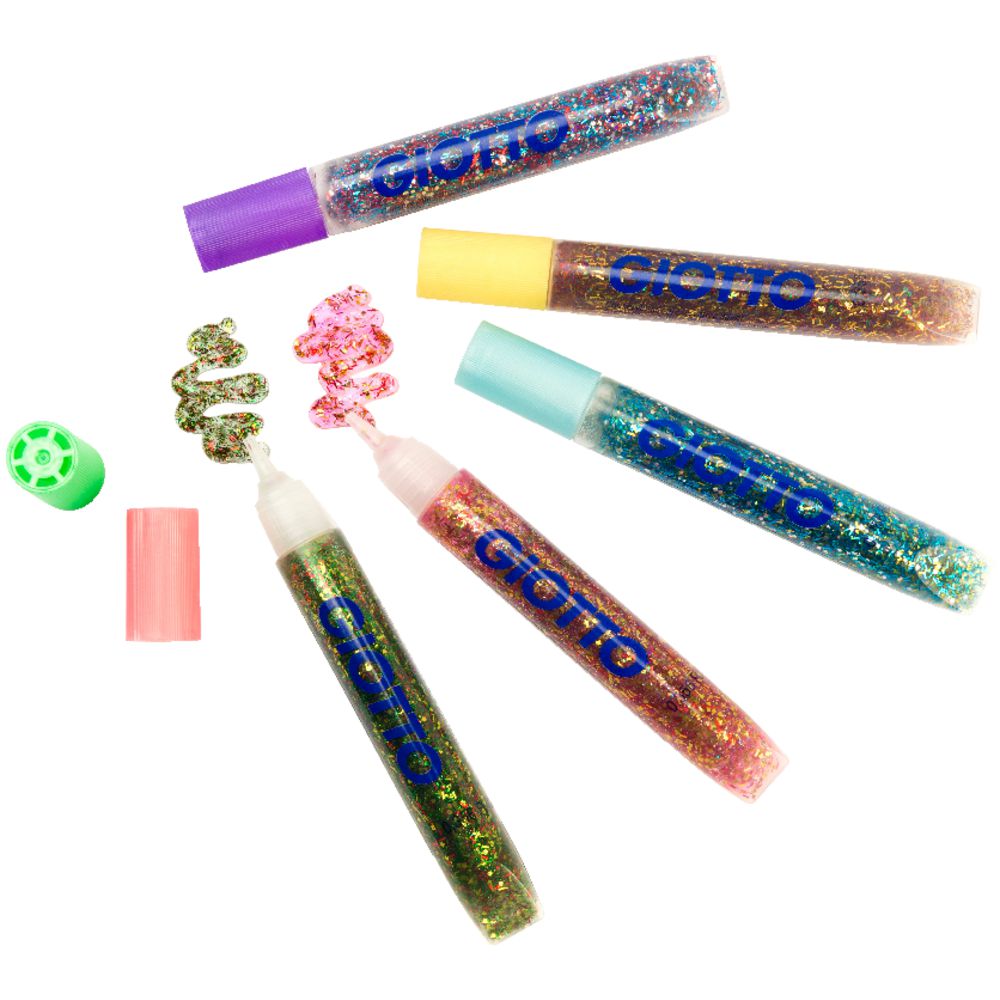 Giotto Confetti Glitter Glue 5 Pack
