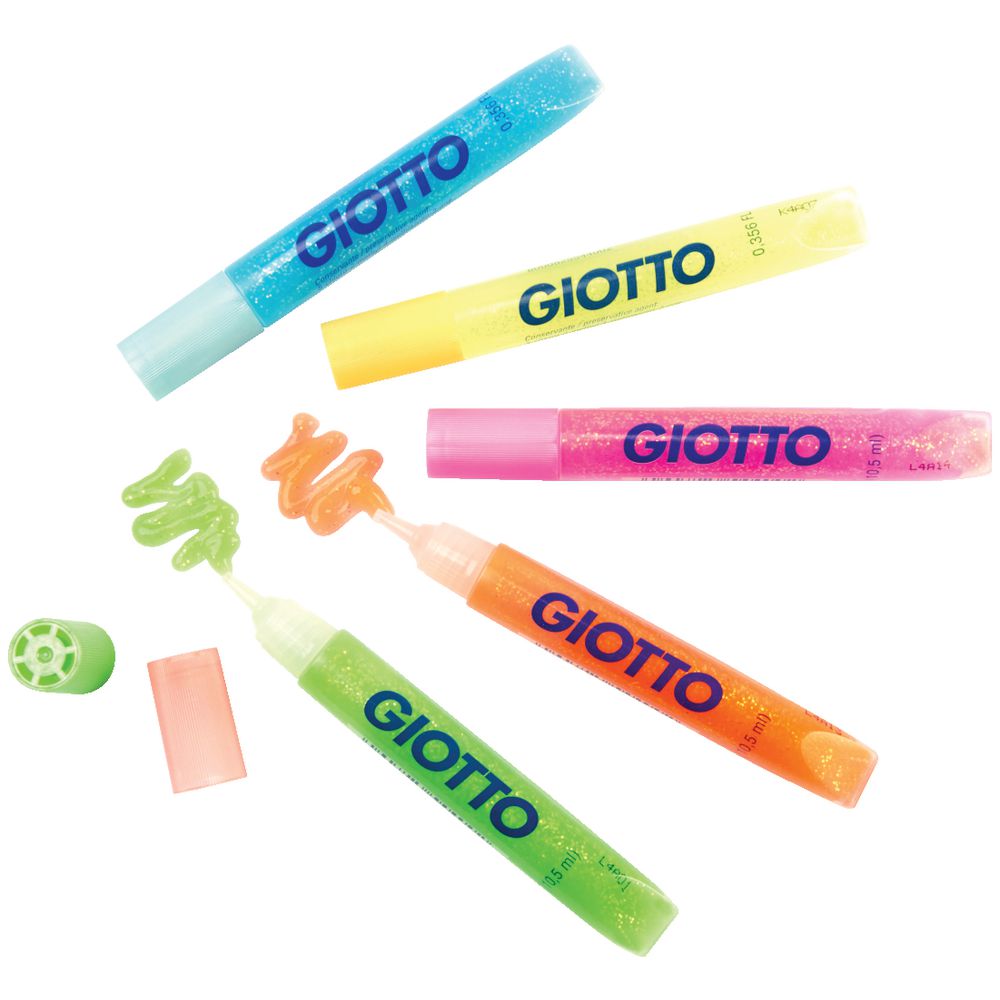 Giotto Neon Glitter Glue 5 Pack