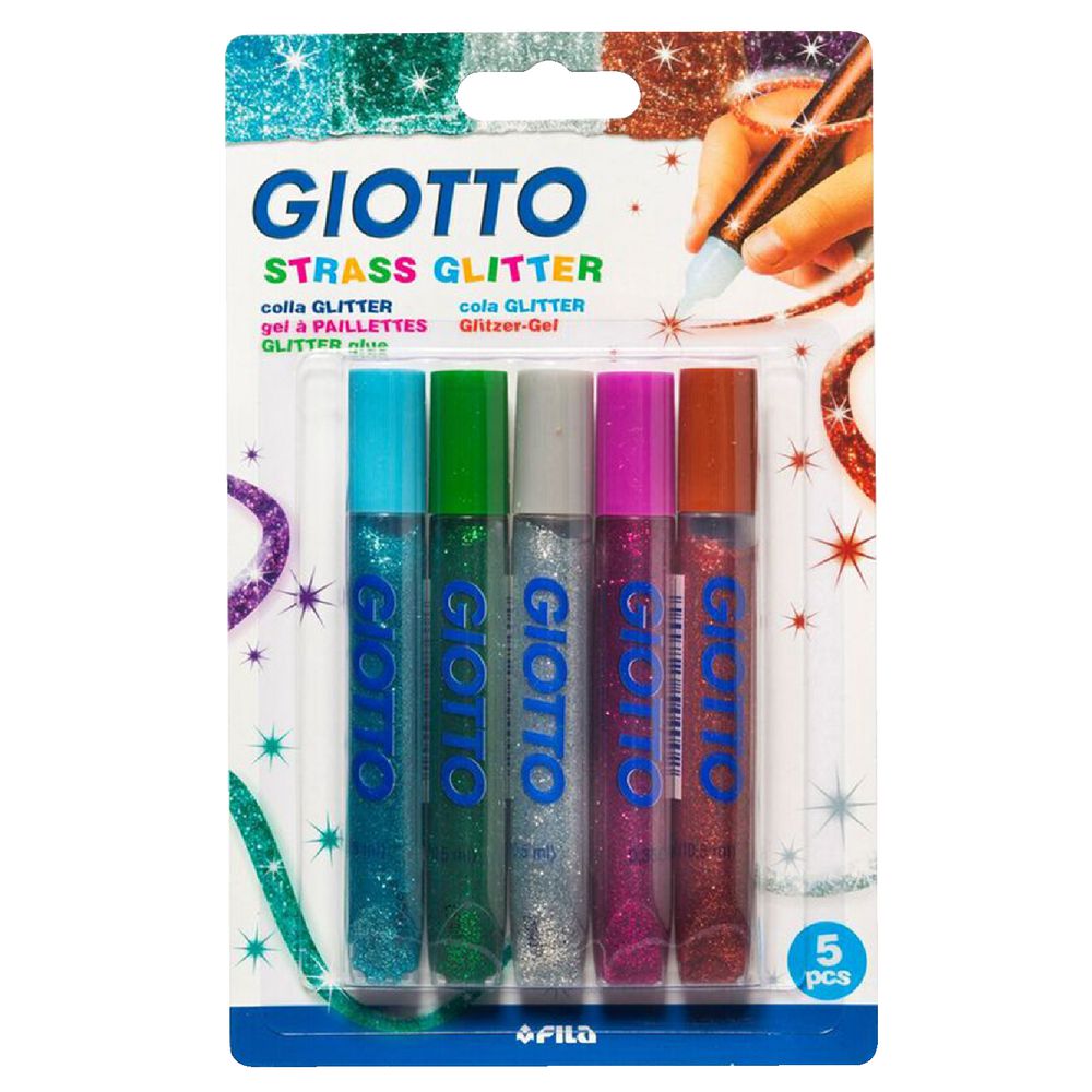 Giotto Strass Glitter Glue 5 Pack