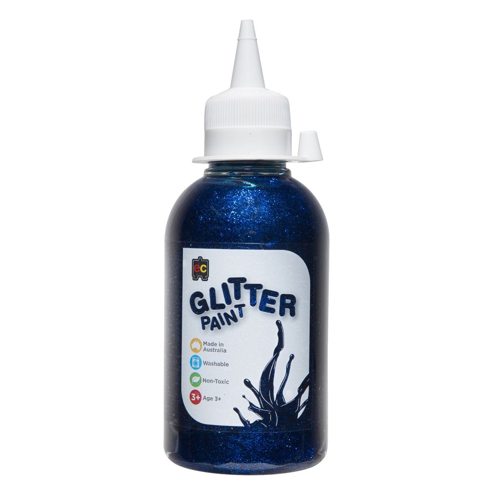 Educational Colours Glitter Paint 250mL Blue