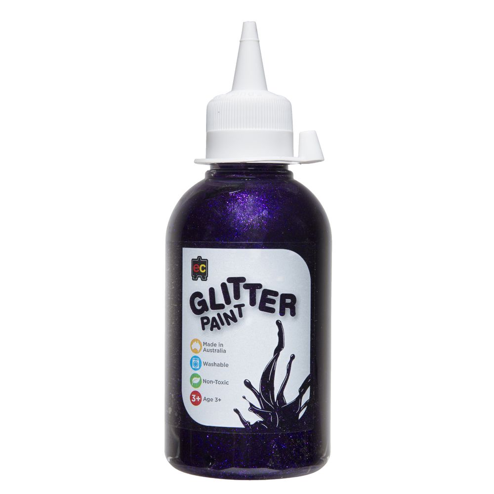 Educational Colours Glitter Paint 250mL Purple