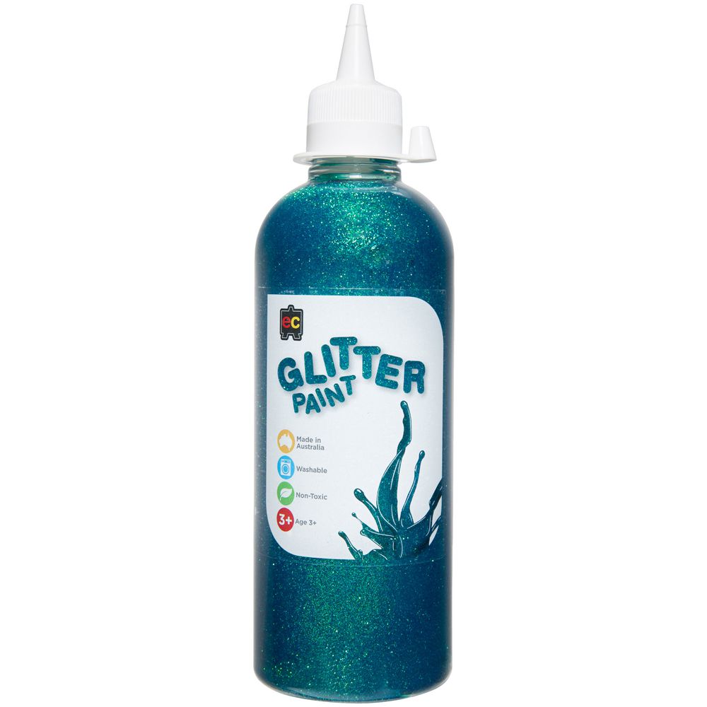 Educational Colours Glitter Paint 500mL Fairy Turquoise