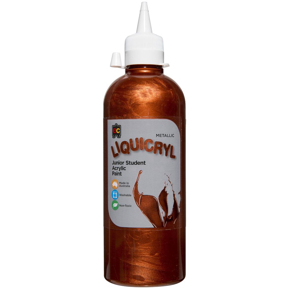 Educational Colours Liquicryl Acrylic Paint 500mL Copper