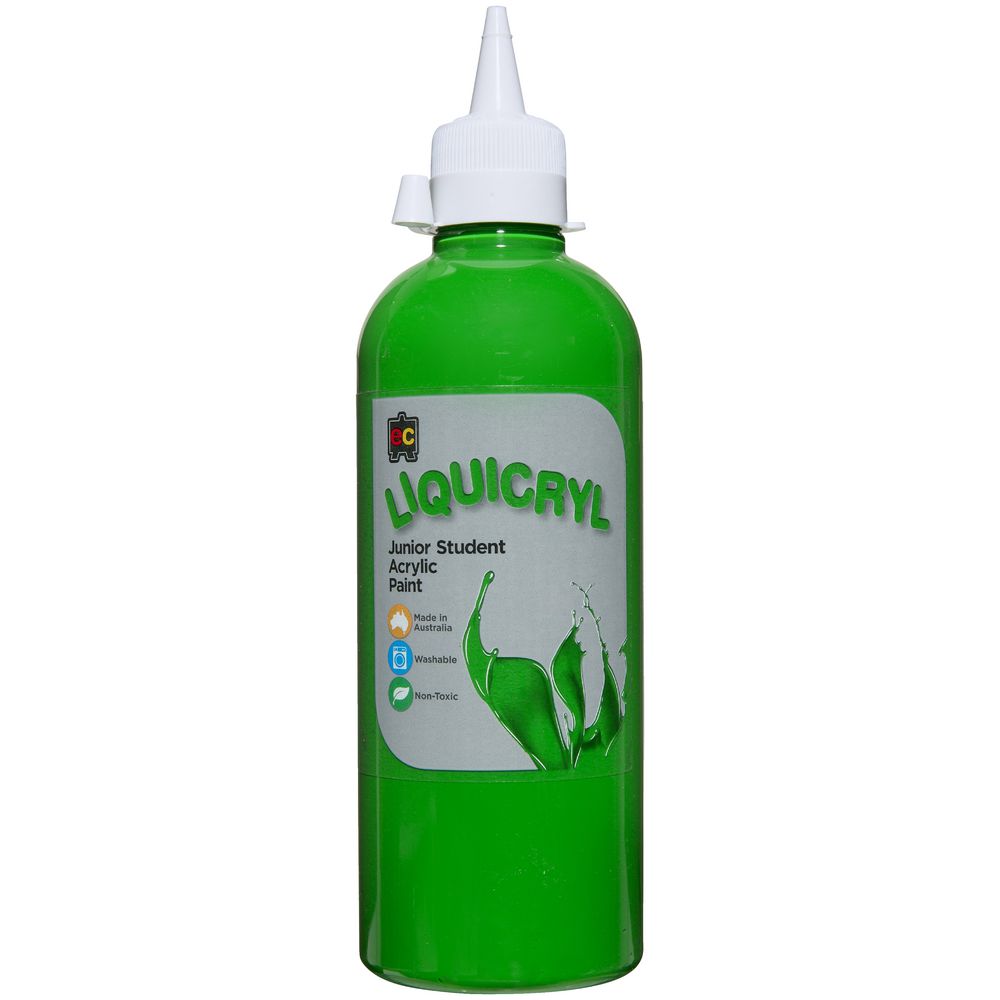 Educational Colours Liquicryl Acrylic Paint 500mL Green