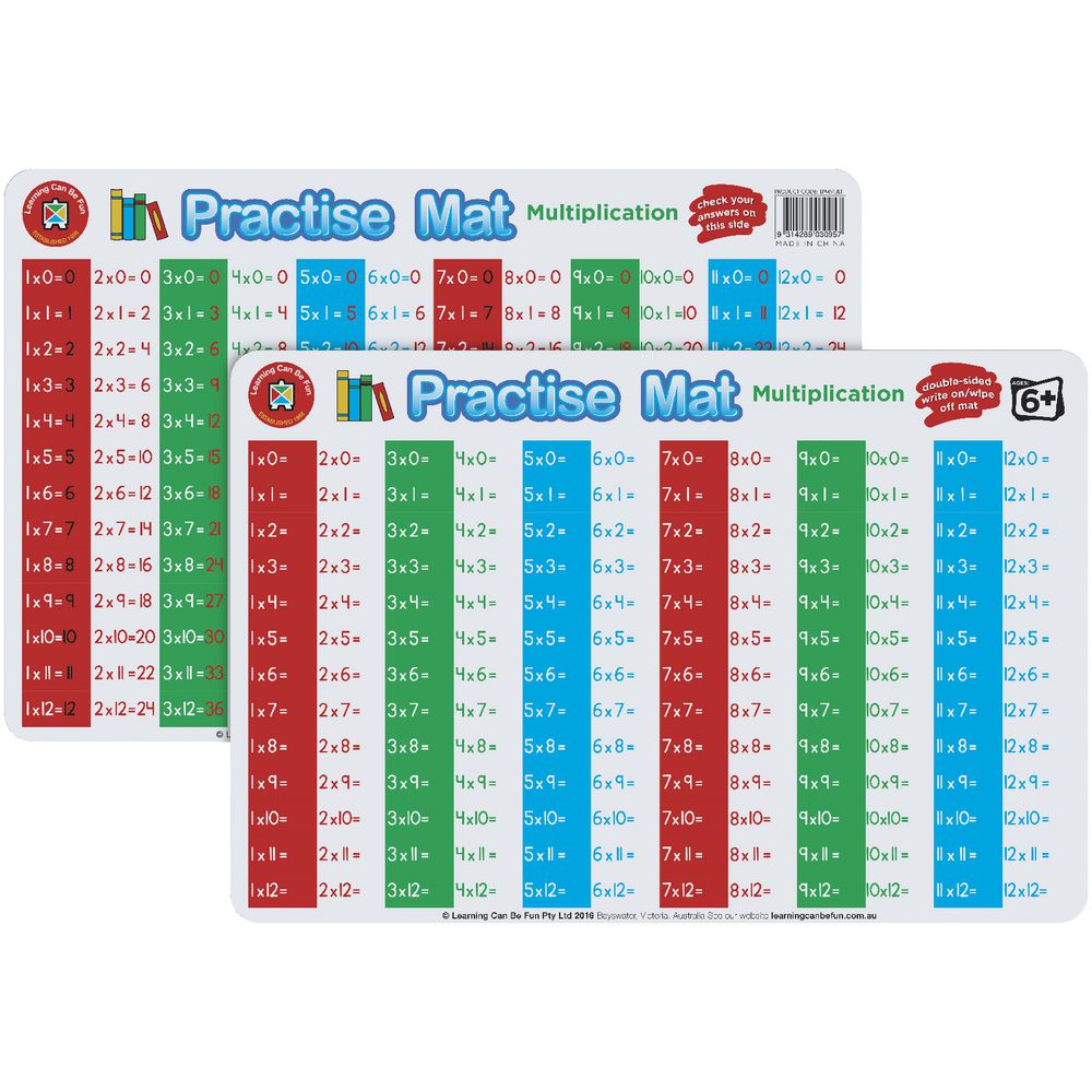 Learning Can Be Fun Practice Mat Multiplication