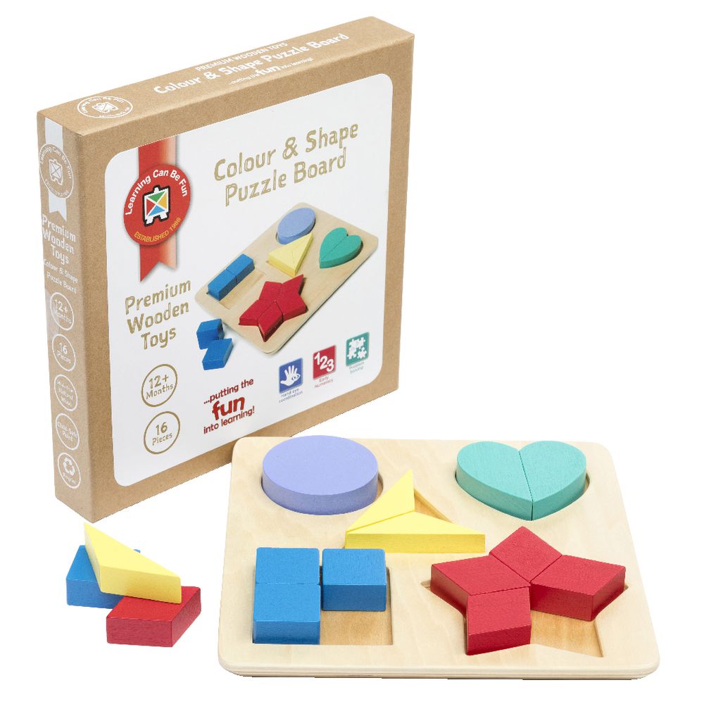 Learning Can be Fun Colour and Shape Puzzle Board