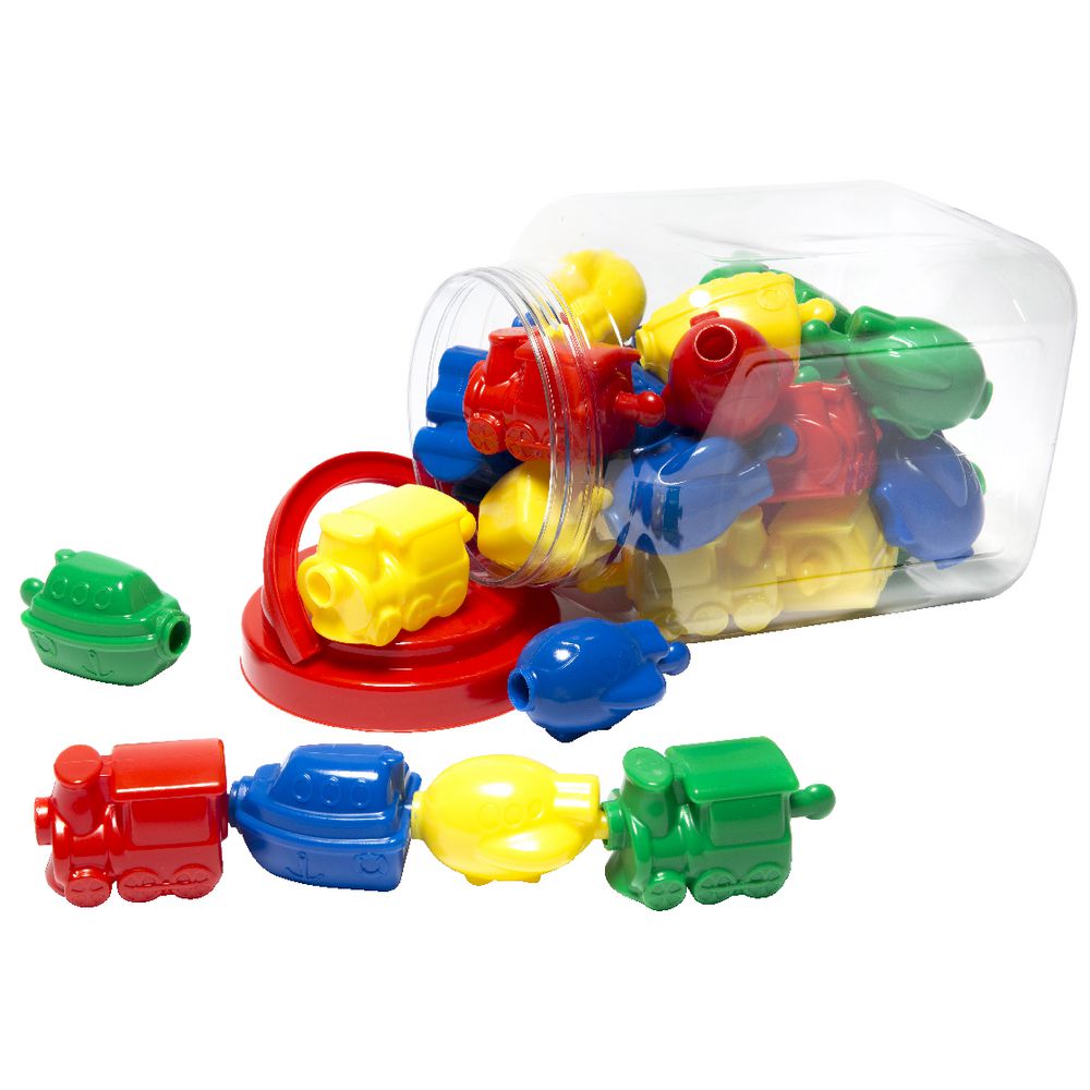 Learning Can Be Fun Transport Blocks Jar of 24