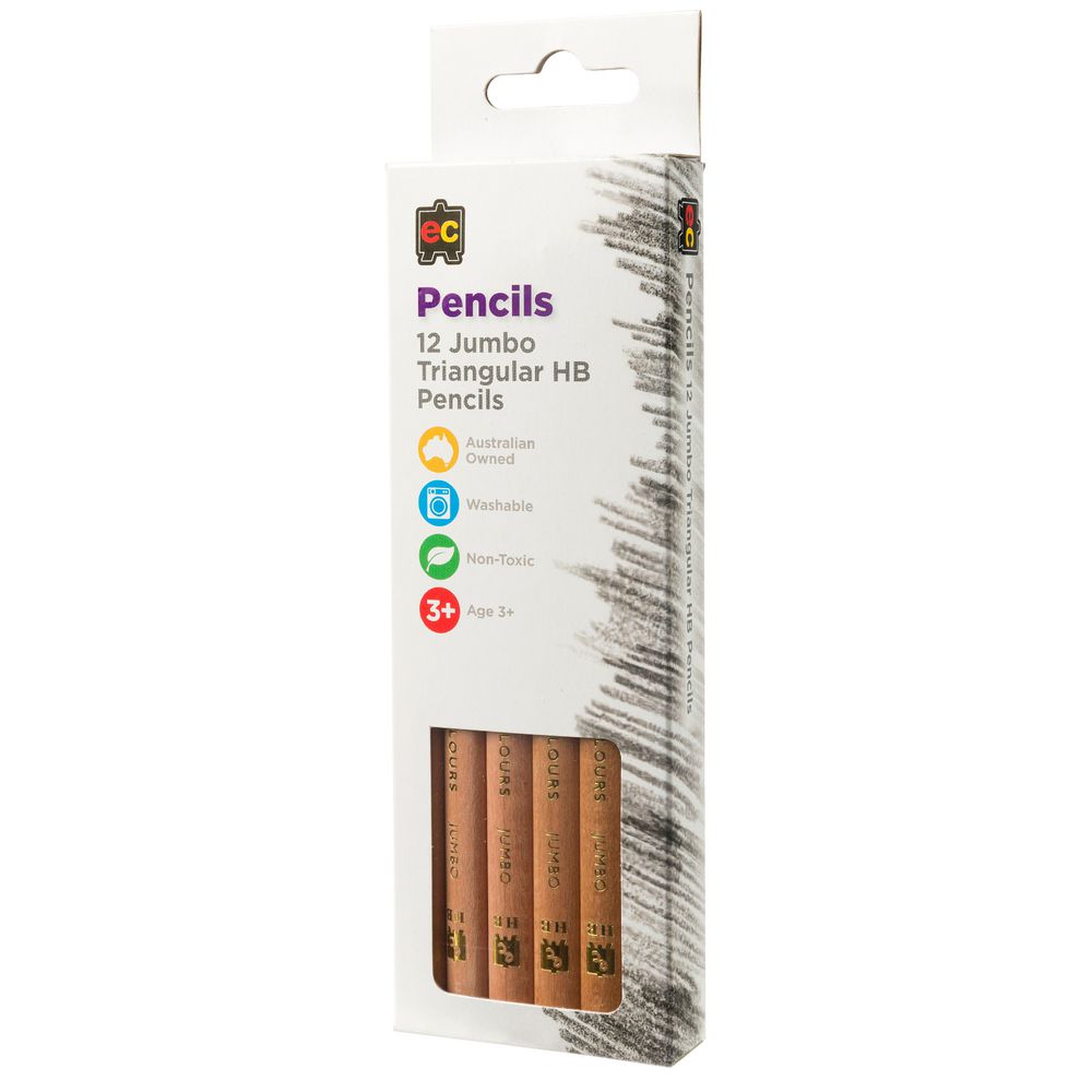 Educational Colours Jumbo Triangular Pencils HB 12 Pack