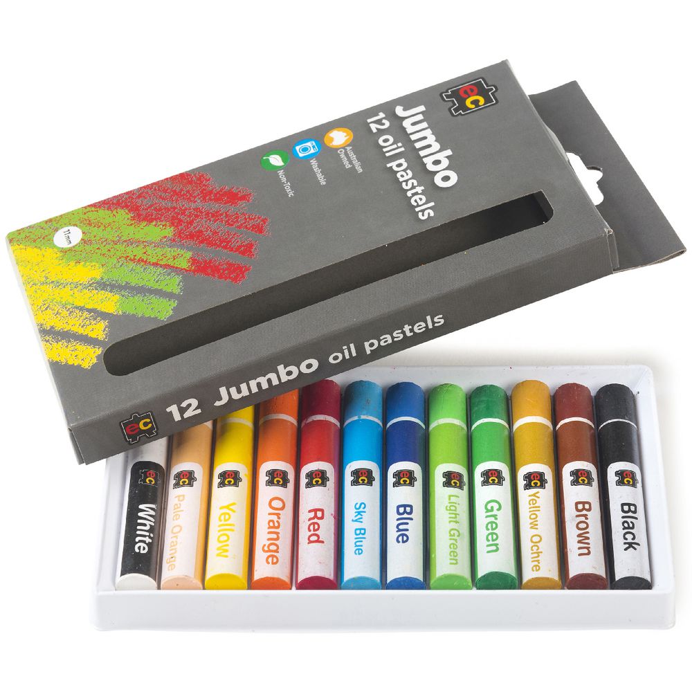 Educational Colours Metallic Jumbo Oil Pastels 12 Pack