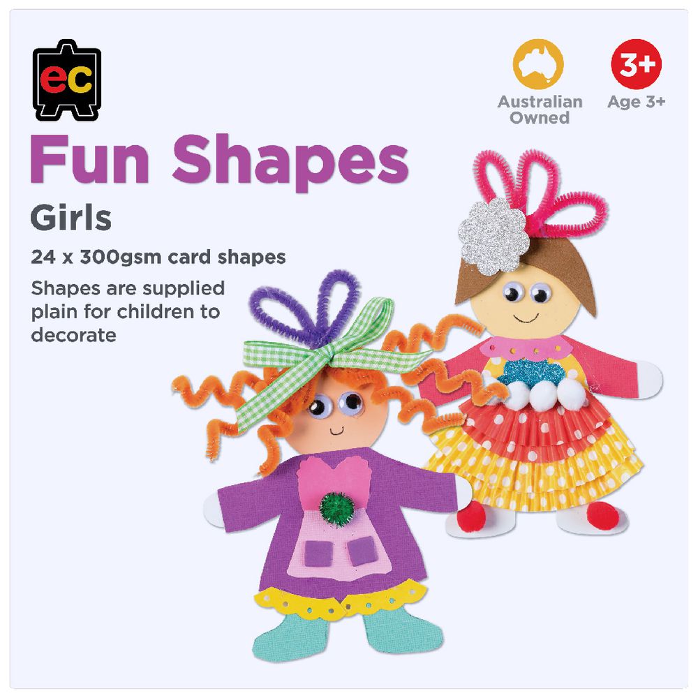 Educational Colours Fun Shapes Girls 24 Pack