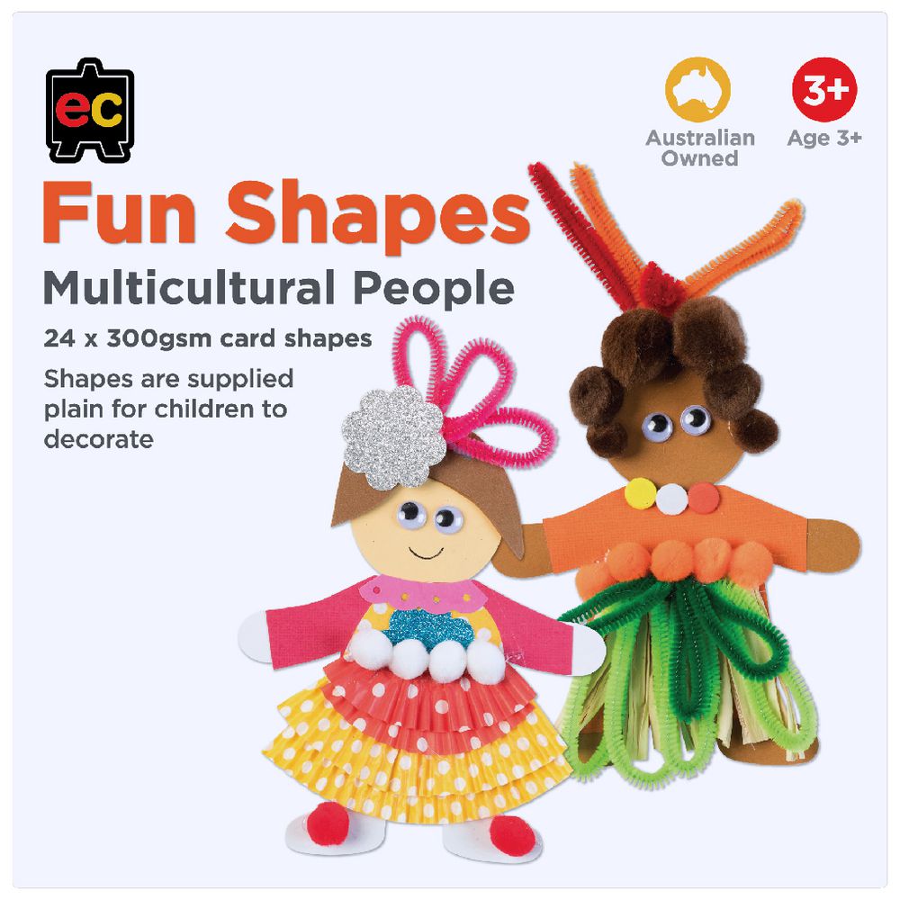 Educational Colours Fun Shapes Person 24 Pack