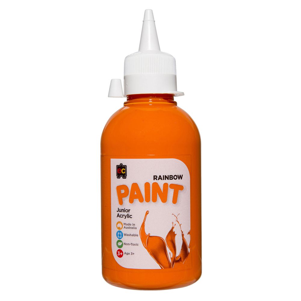 Educational Colours Acrylic Paint 250mL Orange